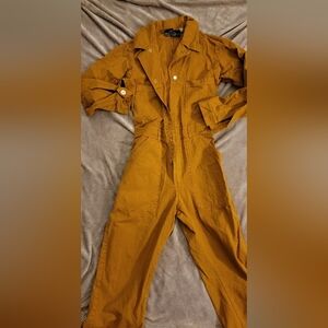 Big Bud Press Women’s Everyday Jumpsuit Spicy Mustard Long Sleeve Utility Romper